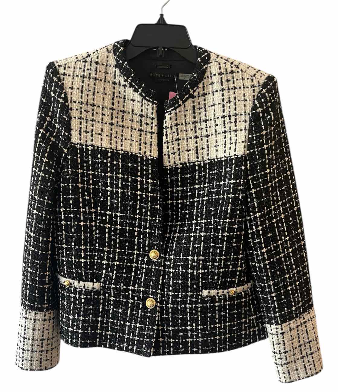 Alice + Olivia Classics Black and white Size 8 Jacket
