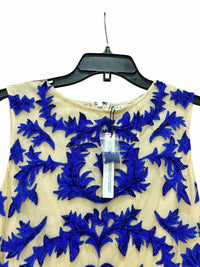 alice + olivia Tan and Royal Blue Size 4 Dress