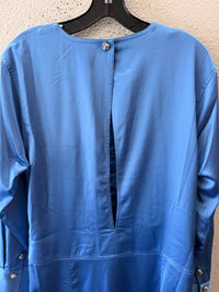 Ganni Blue and Black Size 42 Dress