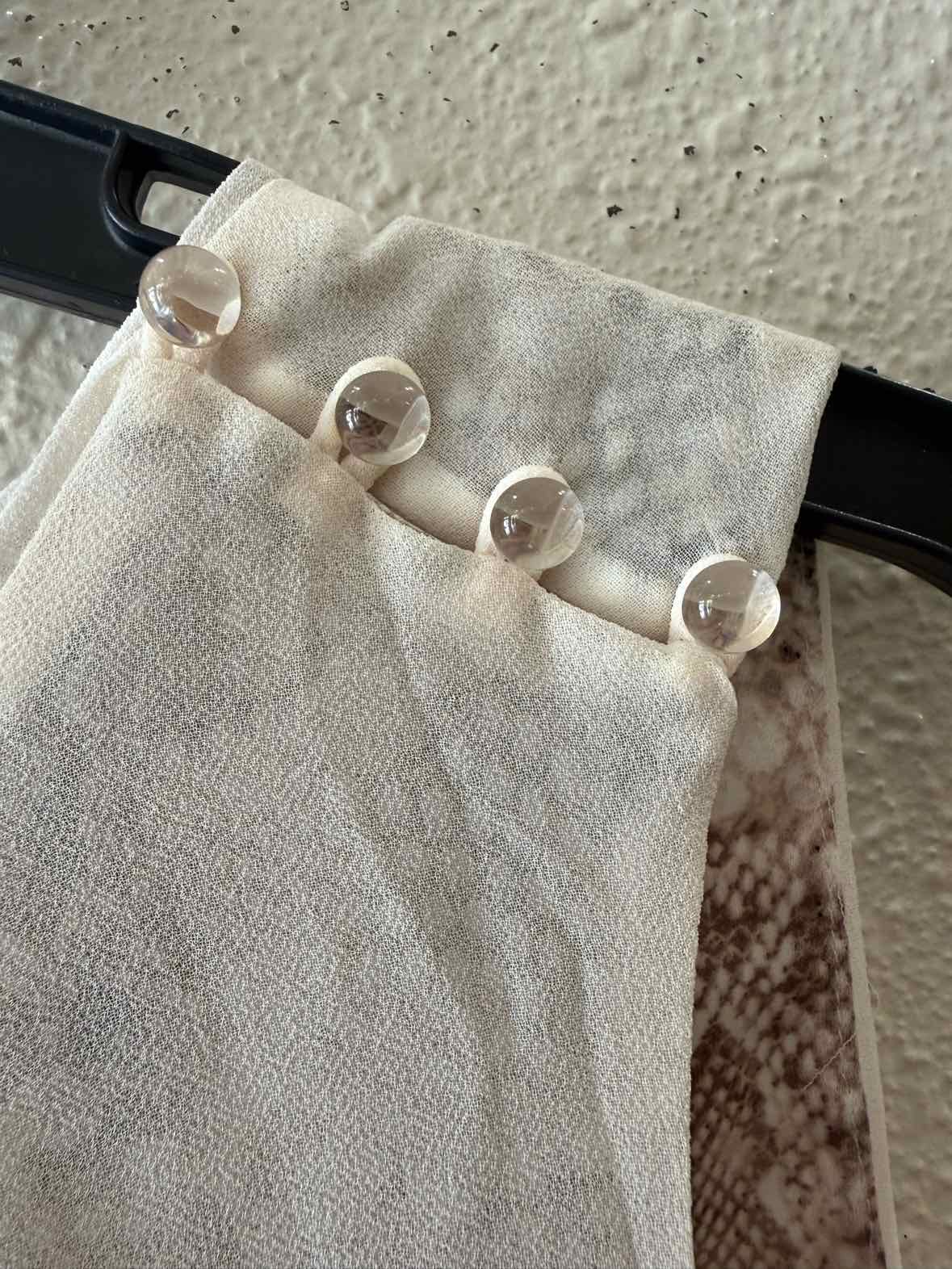 White House Black Market Ecru and Tan Size 8 Shirt