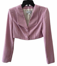 Hemline Pink and White Size S Blazer