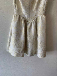 Amanda Uprichard Cream and Gold Size No Label Dress