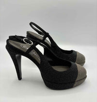 Chanel Black and Grey Size 38 Shoes