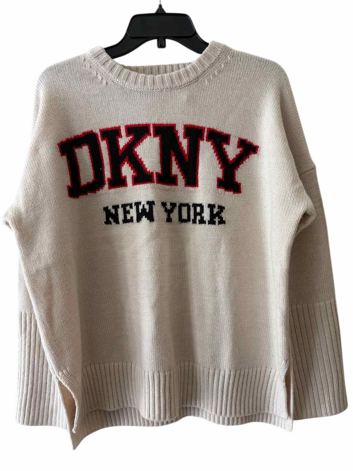 DKNY Jeans Cream Multi Size S Sweater