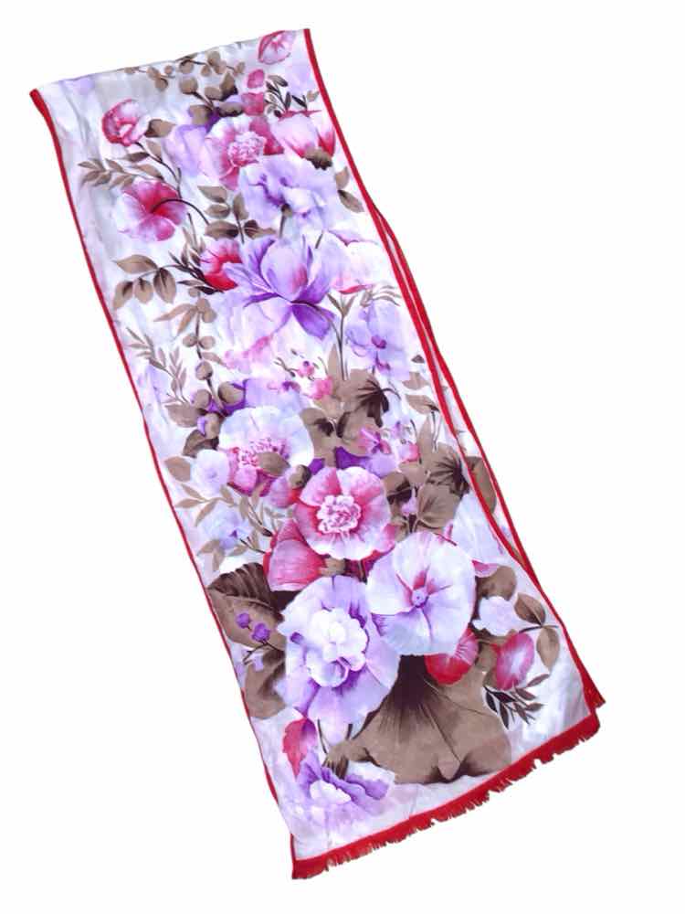 Oscar de la Renta Pink and Purple Scarf