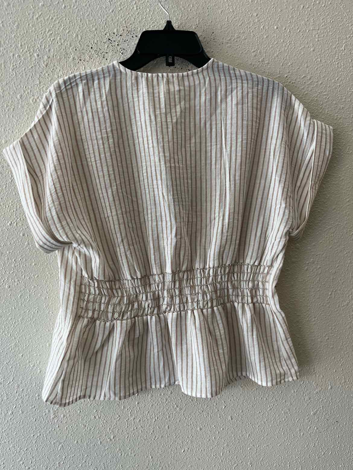 Max Studio White and Tan Size S Shirt