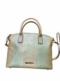 Brahmin Satchel Irridescent Ivory Handbag