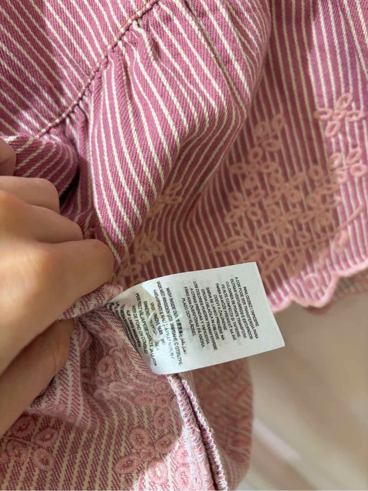 Damson Madder Pink and White Size Fits Like L Blouse
