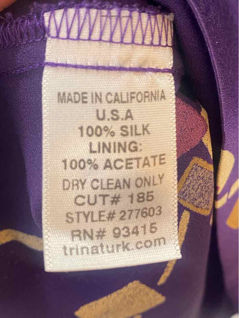 Trina Turk Purple Multi Size M Shirt