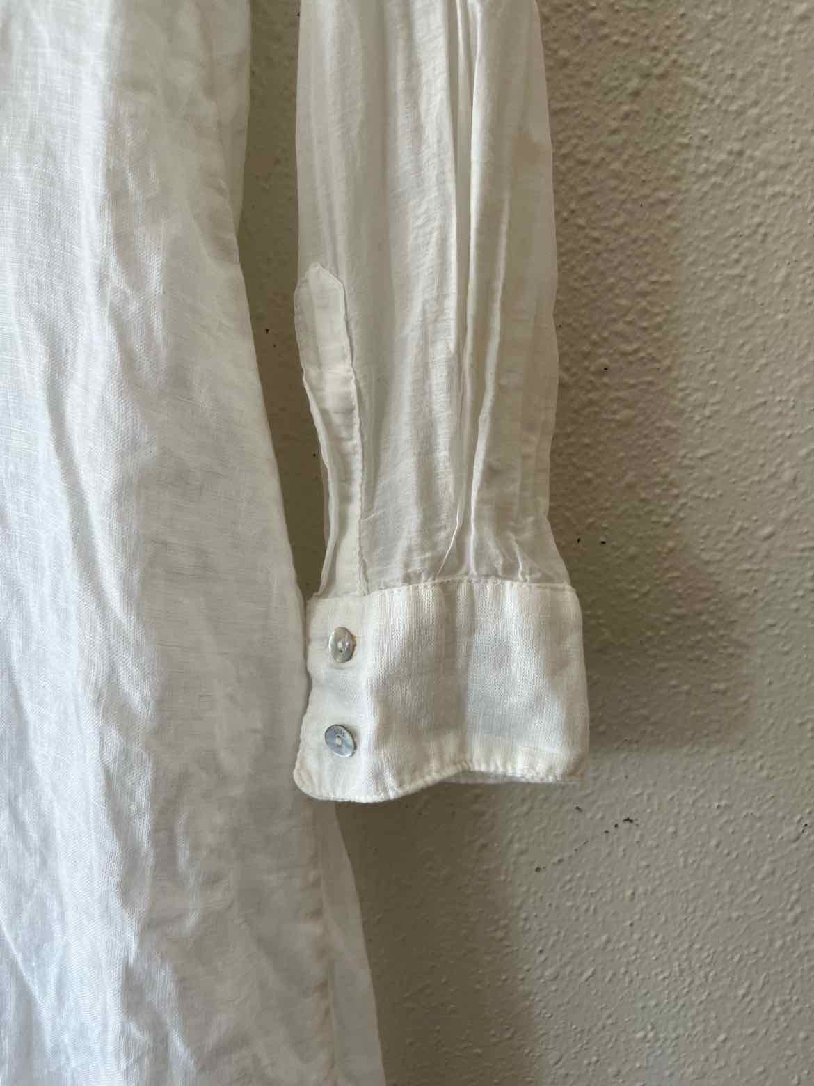 120% Lino White Size 12 Dress
