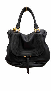 Chloe Marcie Satchel Black Handbag