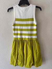 &merci Lime Green and White Size S Dress
