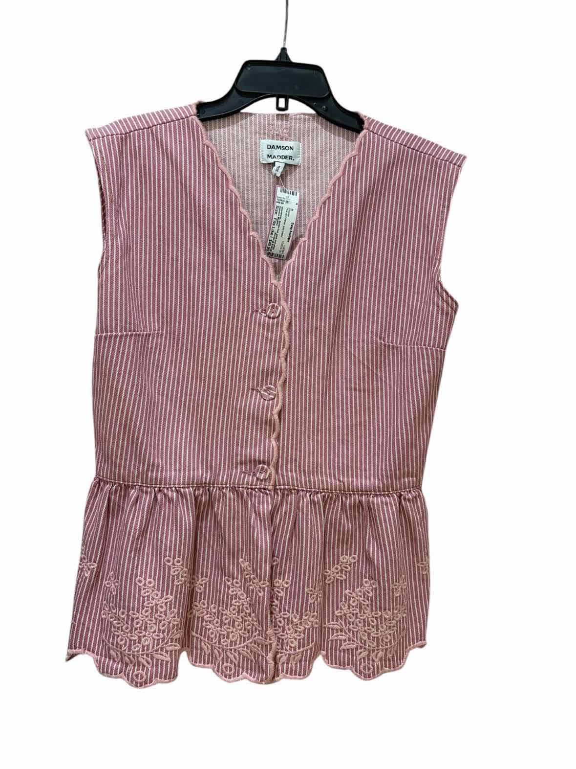 Damson Madder Pink and White Size Fits Like L Blouse