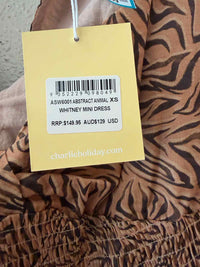 Charlie Holiday Light Brown Multi Size XS Dress