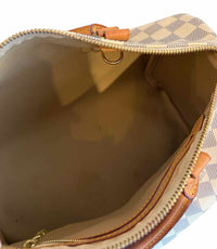 Louis Vuitton Damier Azur Canvas Speedy 30 Navy and Cream Handbag