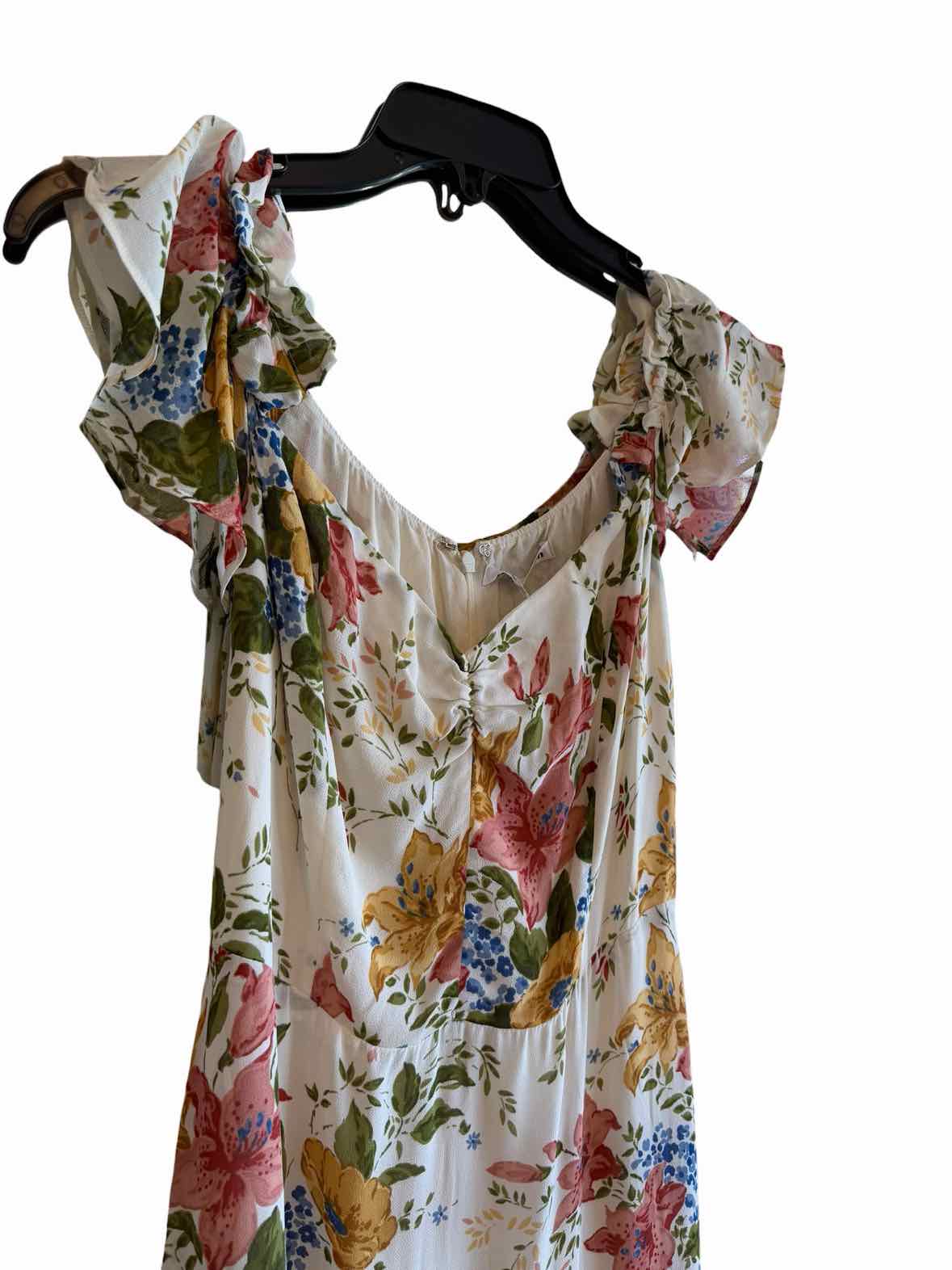 Reformation White Multi Size 8 Dress