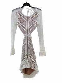 For Love and Lemons Nude and White Size S Dress