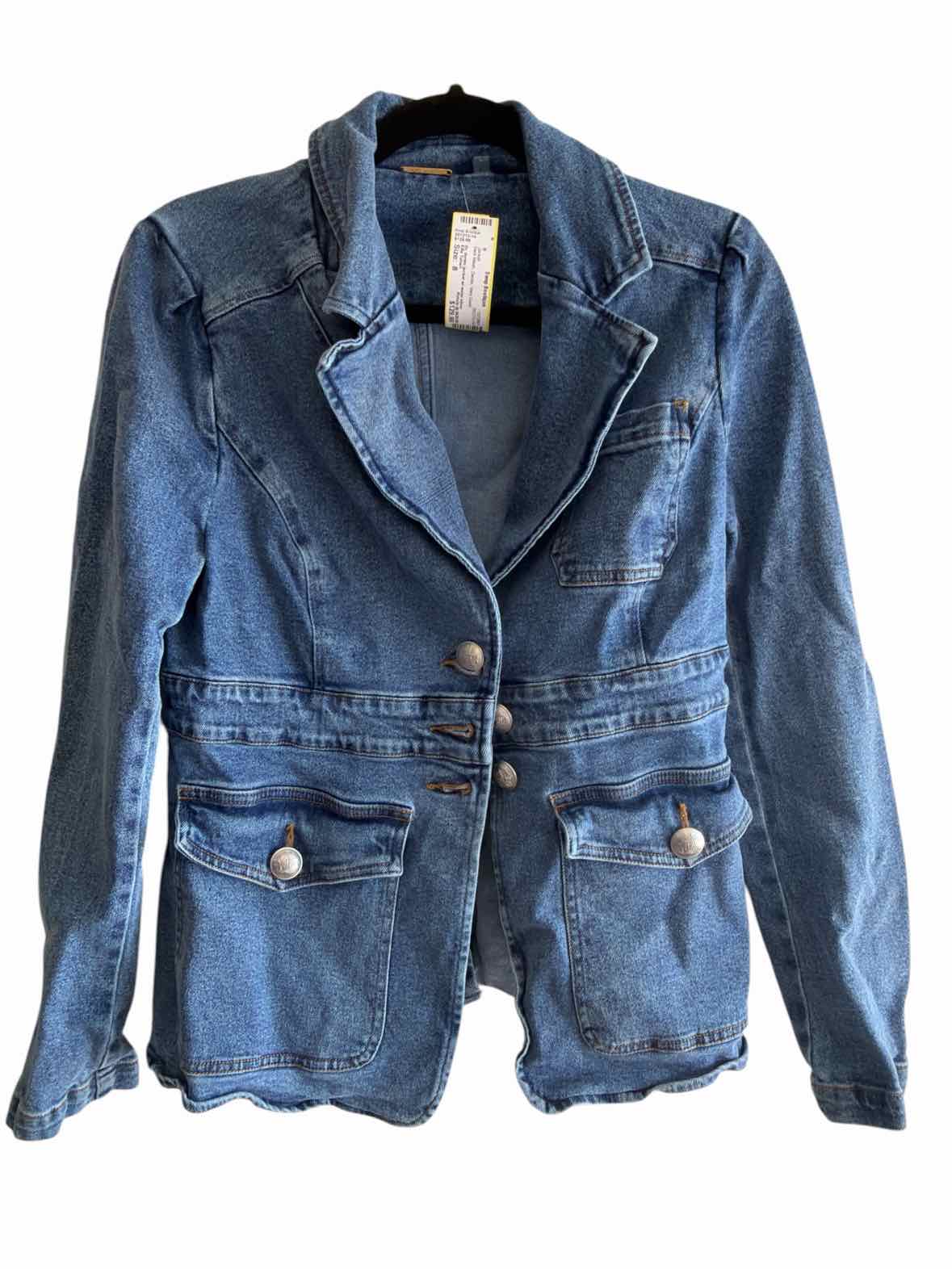 Ellie Tahari Dark Wash Size 8 Jacket