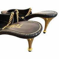 Tom Ford Black and Gold Size 35 Shoes