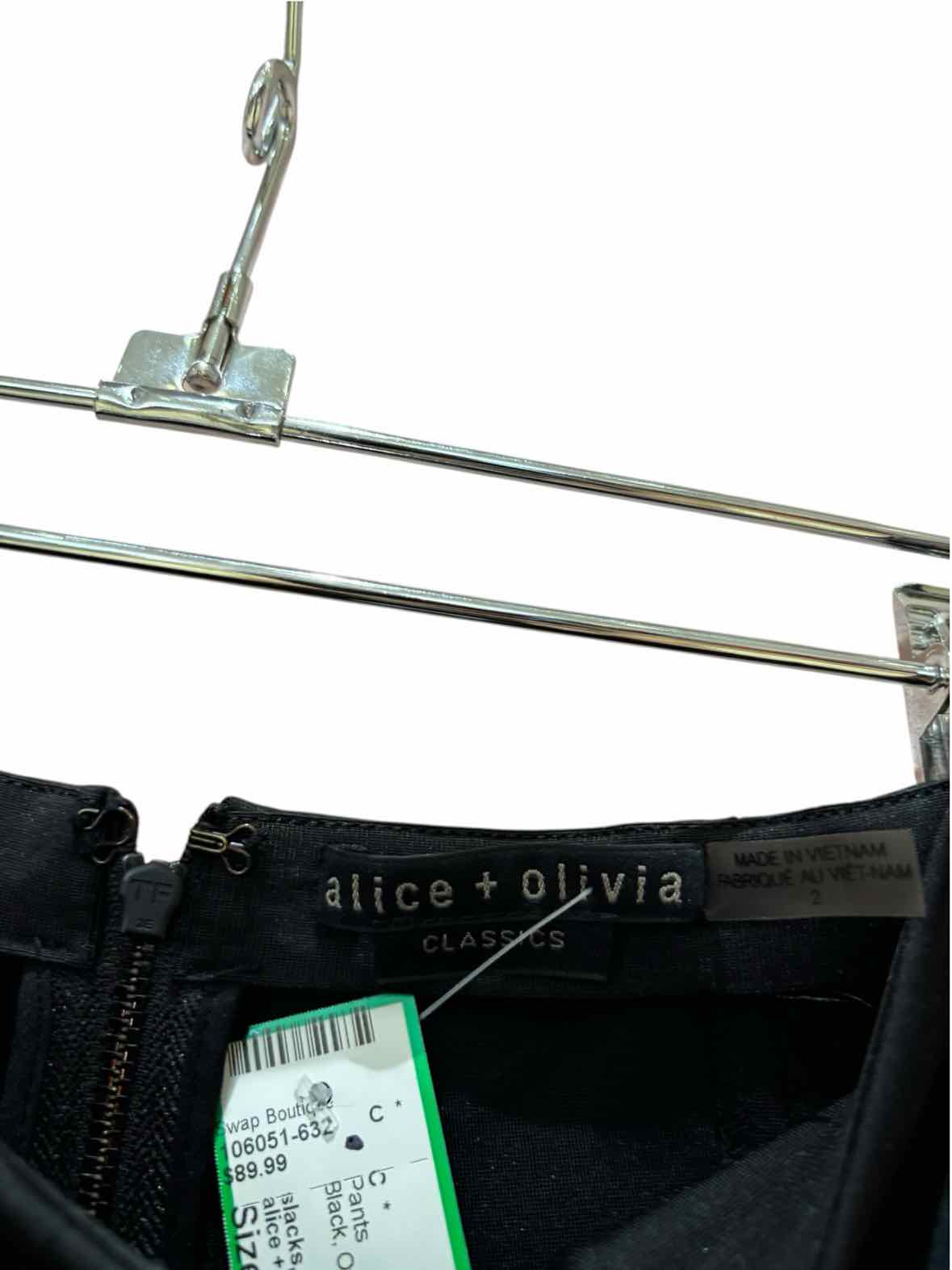 alice + olivia Black Size 2 Pants
