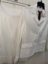 Theory White Size 6 Suit Set