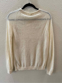 JEFF Cream and Gold Size 2 Sweater
