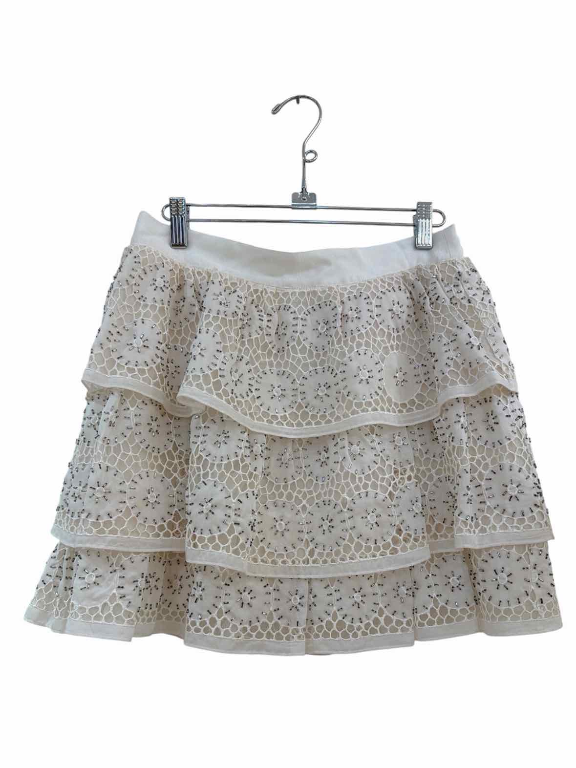 alice + olivia Ivory Size 6 Skirt
