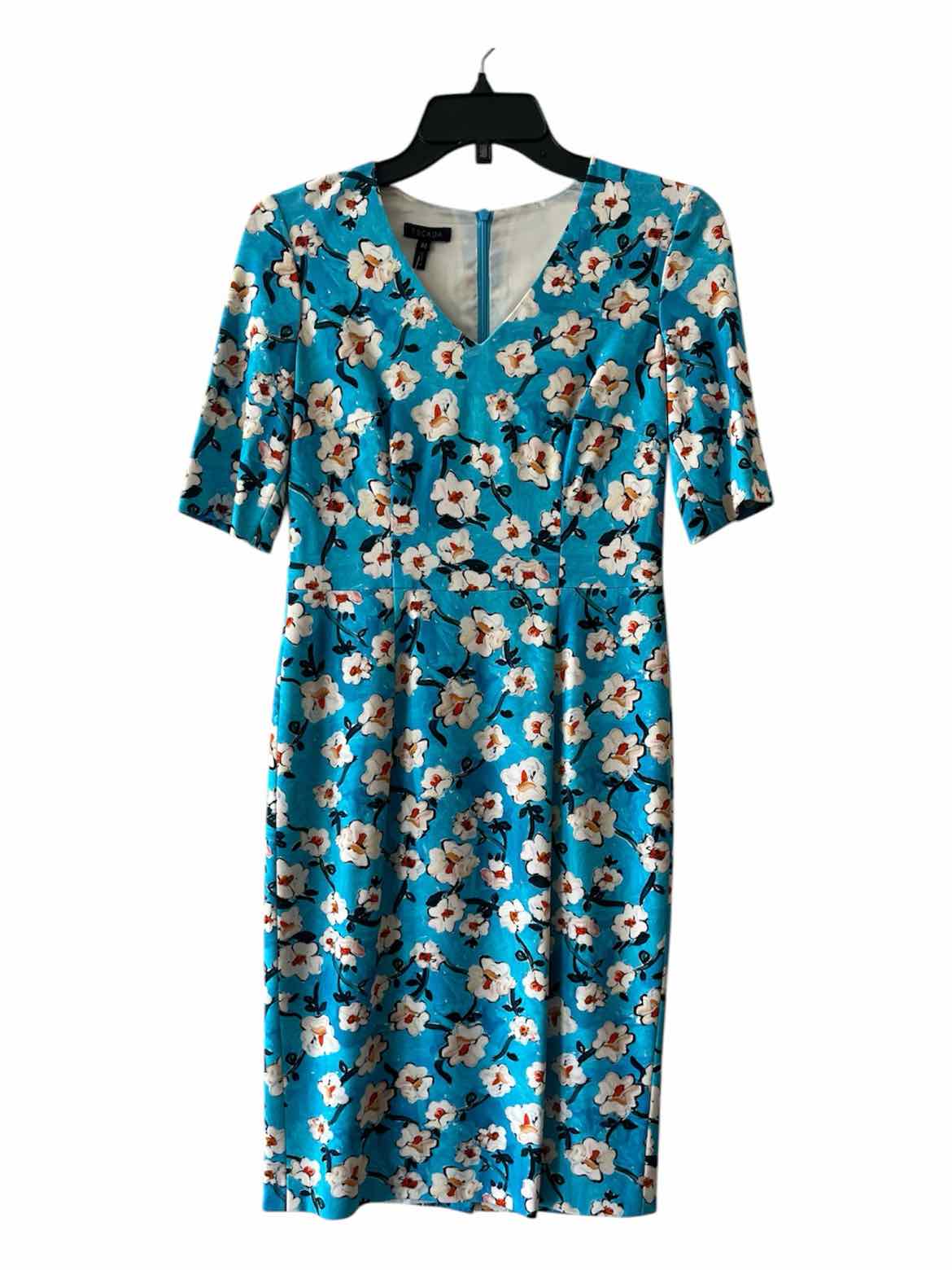 Escada Blue Multi Size 32 Dress