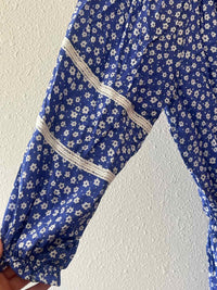 Faithfull The Brand Blue and White Size 6 Romper