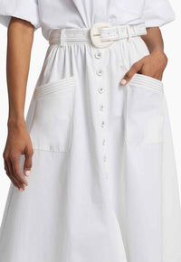 Saloni White Size 8 Skirt