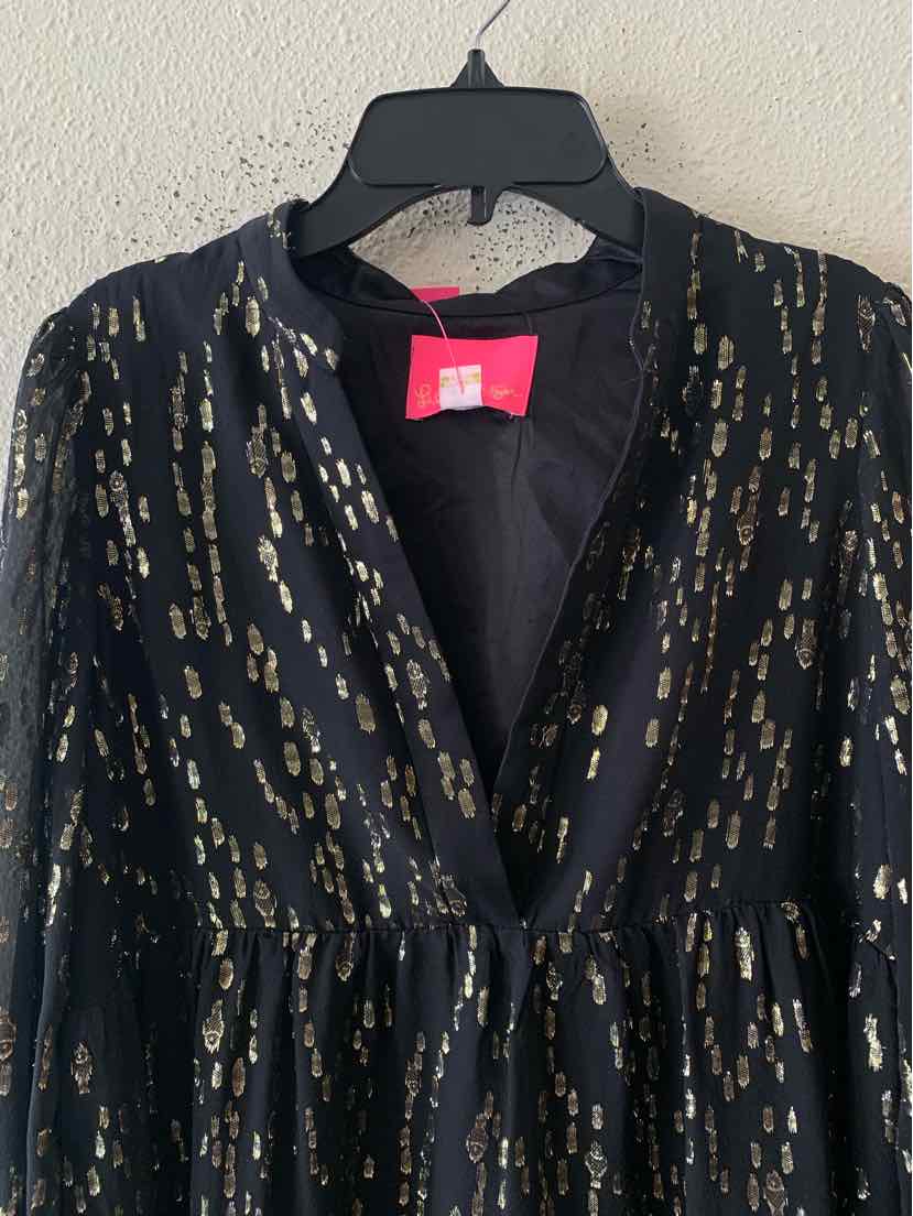 Lilly Pulitzer Black and Gold Size XS Dress
