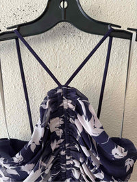 ML Monique Lhuillier Blue and White Size 4 Dress
