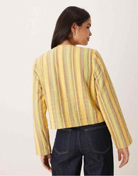 Free People Yellow Multi Size XS Blazer
