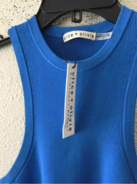 alice + olivia Palace Blue Size L Tank Top