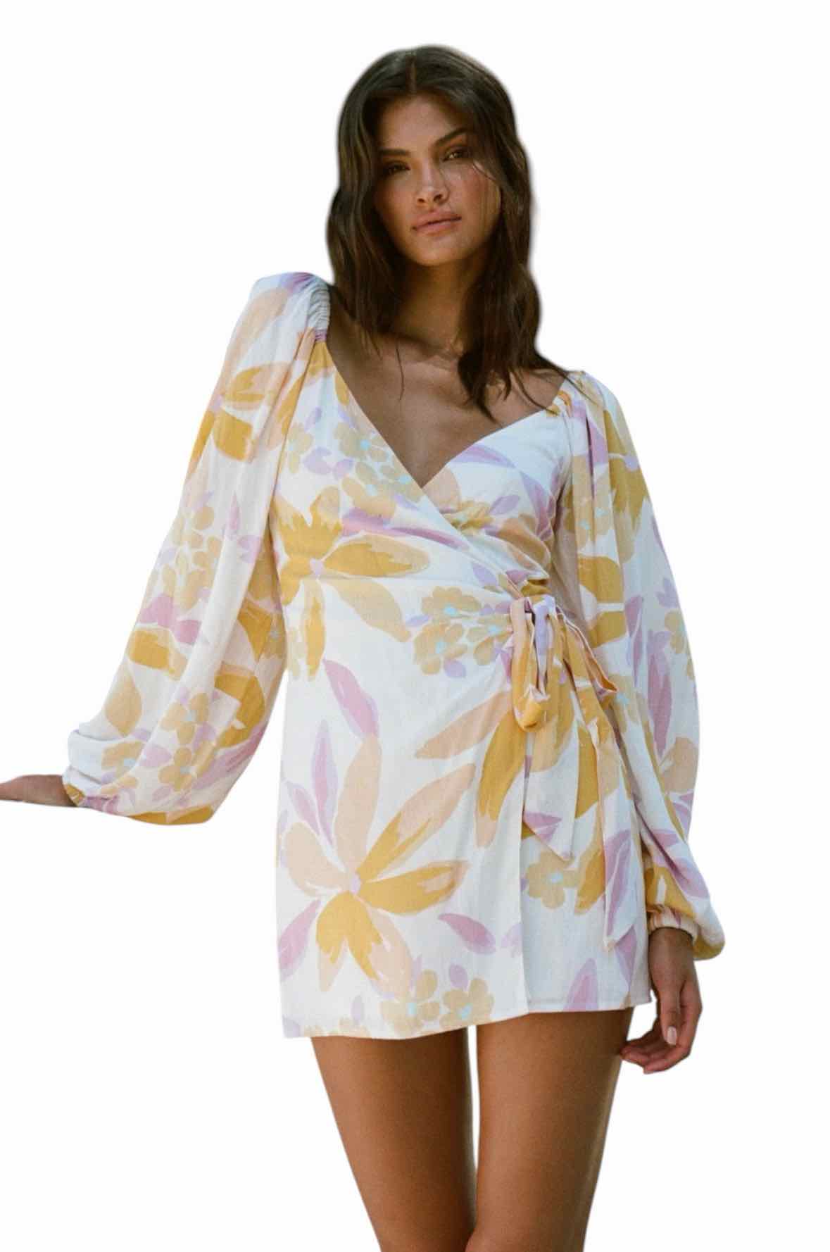 Sabo purple and yellow Size 0 Dress – Swap Boutique