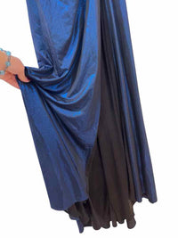 La Femme Metallic Blue Size 2 Dress