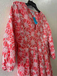 Milly Coral and white Size 4 Dress