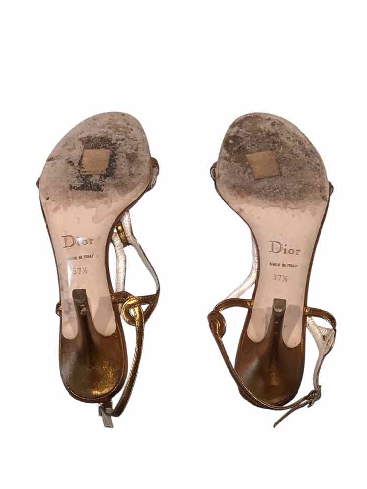 Christian Dior Gold Size 37.5 Shoes