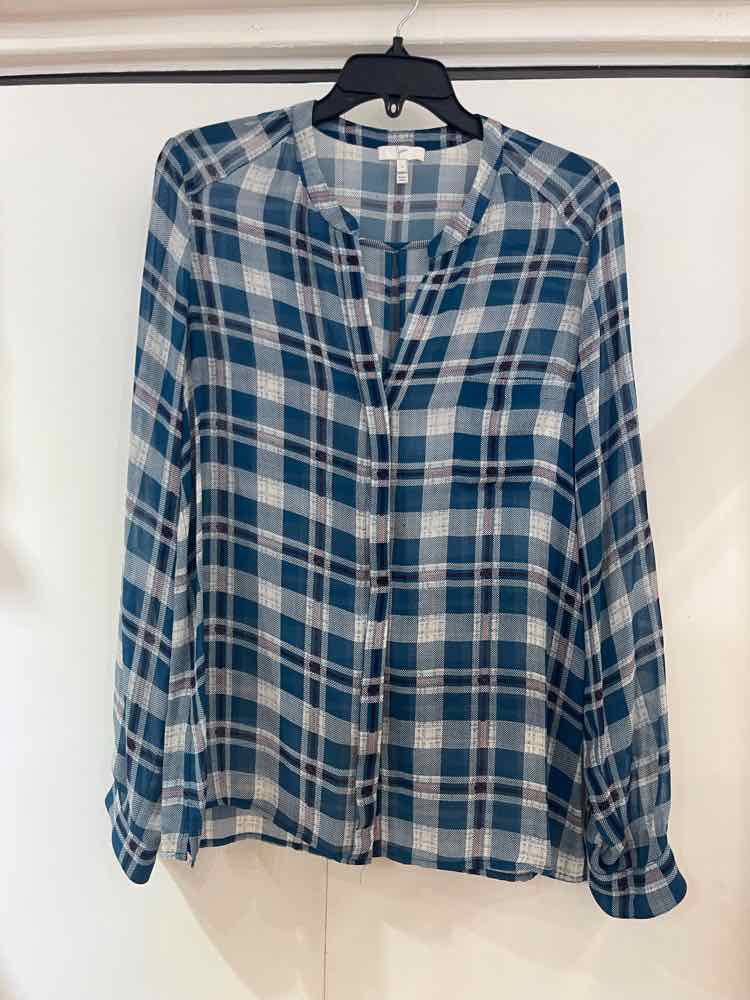 Joie Blue Plaid Size S Shirt