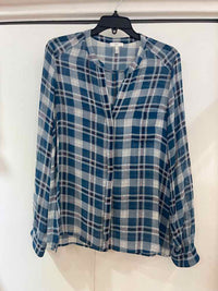 Joie Blue Plaid Size S Shirt
