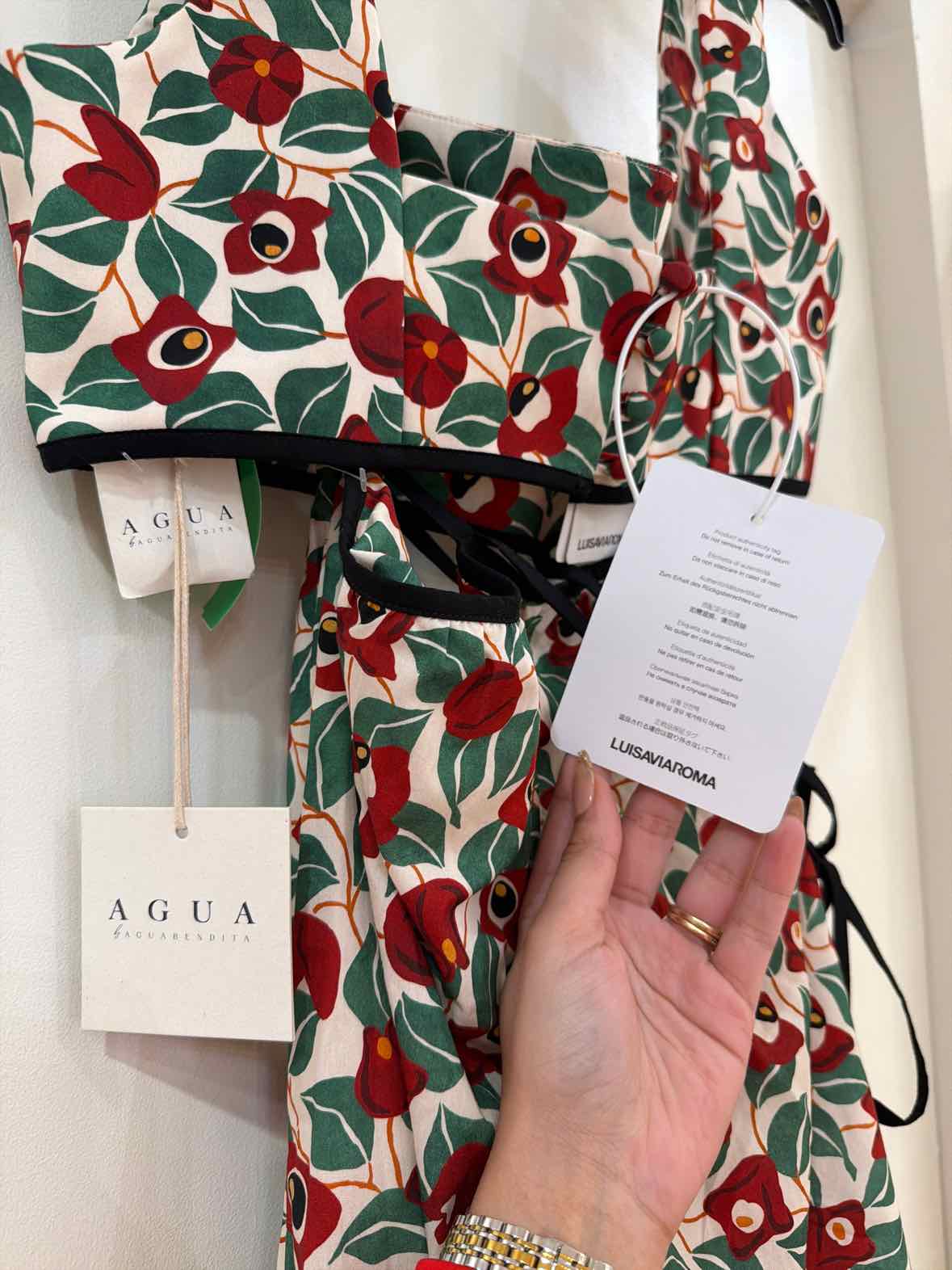 agua bendita Green and red Size M Dress