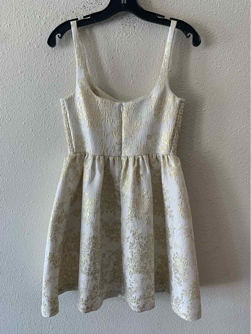 Amanda Uprichard Cream and Gold Size No Label Dress
