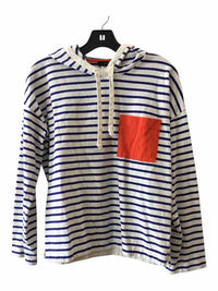 J Crew white and blue multi Size M Sweater