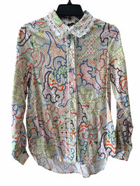 Never Fully Dressed White Multi Size 4 Shirt