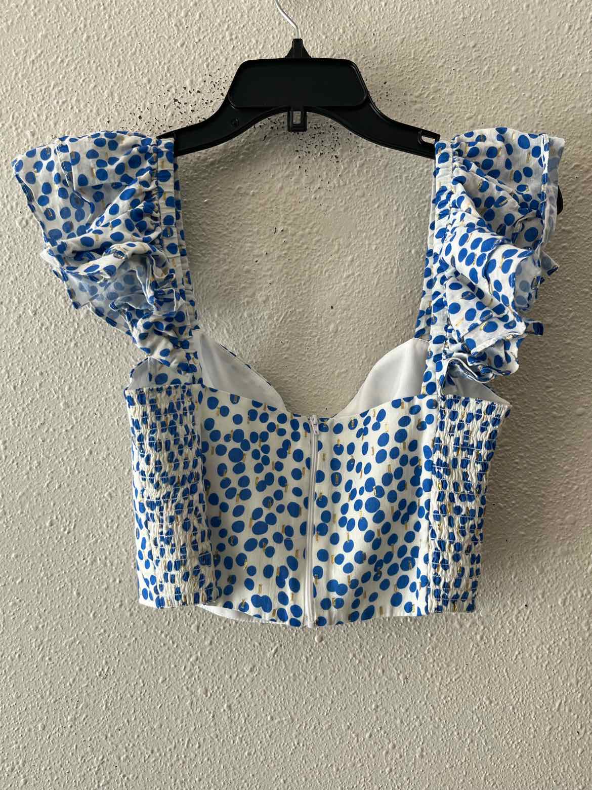 Amanda Uprichard White and Blue Size S Shirt
