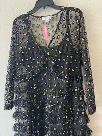Never Fully Dressed Black and Gold Size 14 Dress