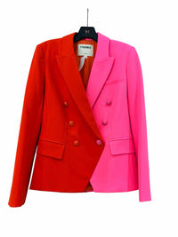 L'Agence Pink and Red Size 2 Blazer