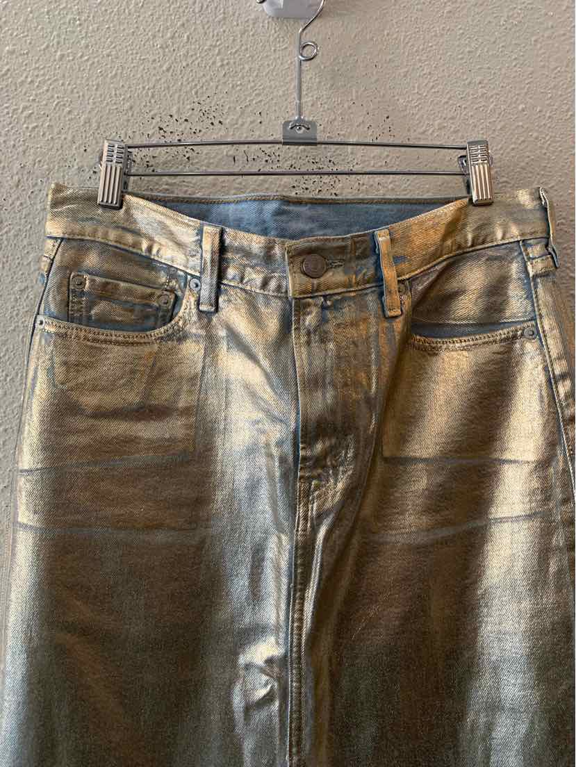 Levi Strauss & Co metallic gold Size 28 Skirt