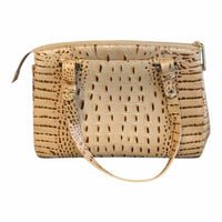 Brahmin Cream and Brown Handbag