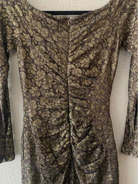 Carmen Marc Valvo Gold Size 4 Dress